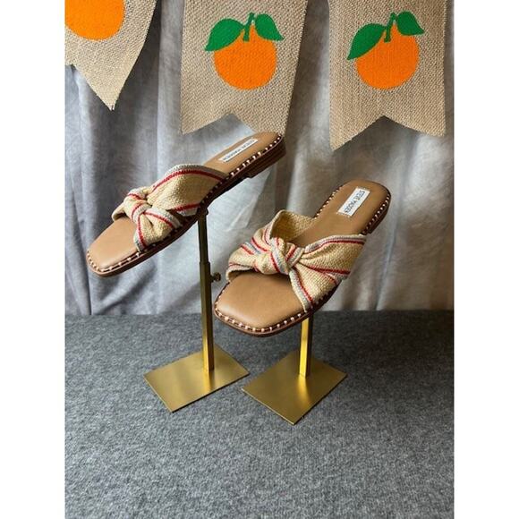 STEVE MADDEN Women's Skippie Slide Sandal Nat Multi Size: US 8 NWOT - Picture 1 of 7